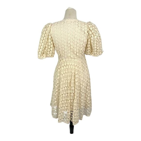 ByTiMo Crochet Lace Puff Sleeve Minidress Size XS NWOT $554 MSRP - Picture 8 of 8